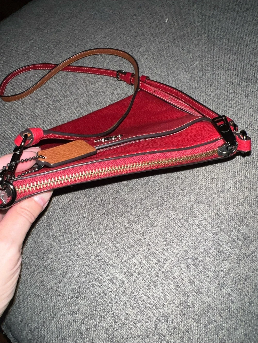 Coach x Disney Minnie Mouse Red Pebbled Leather Crossbody EUC